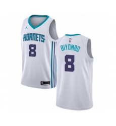 Charlotte Hornets #8 Bismack Biyombo Authentic White NBA Jersey - Association Edition