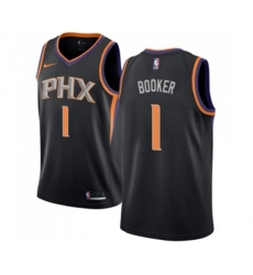 Phoenix Suns #1 Devin Booker Swingman Black Alternate NBA Jersey Statement Edition
