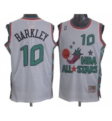 Phoenix Suns #10 Charles Barkley Swingman White 1996 All star Throwback Basketball Jersey