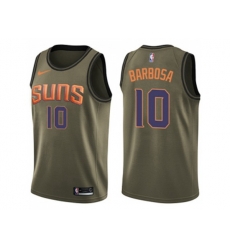 Phoenix Suns #10 Leandro Barbosa Green Salute to Service NBA Swingman Jersey