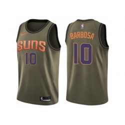 Phoenix Suns #10 Leandro Barbosa Green Salute to Service NBA Swingman Jersey