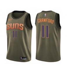Phoenix Suns #11 Jamal Crawford Swingman Green Salute to Service NBA Jersey