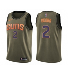 Phoenix Suns #2 Elie Okobo Swingman Green Salute to Service NBA Jersey
