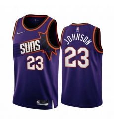 Phoenix Suns #23 Cameron Johnson 2022-23 Purple 75th Anniversary Icon Edition Stitched Jersey