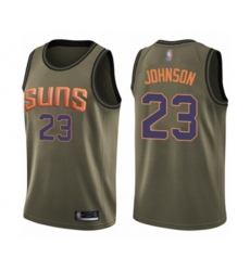 Phoenix Suns #23 Cameron Johnson Swingman Green Salute to Service Basketball Jersey