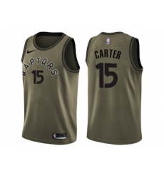 Toronto Raptors #15 Vince Carter Green Salute to Service NBA Swingman Jersey