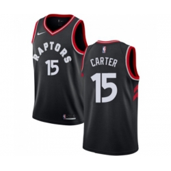 Toronto Raptors #15 Vince Carter Swingman Black Alternate NBA Jersey Statement Edition