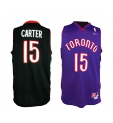 Toronto Raptors #15 Vince Carter Swingman Black Purple Throwback NBA Jersey