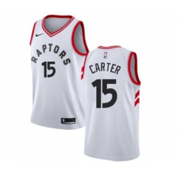 Toronto Raptors #15 Vince Carter Swingman White NBA Jersey - Association Edition