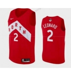 Toronto Raptors #2 Kawhi Leonard Red Basketball Jersey