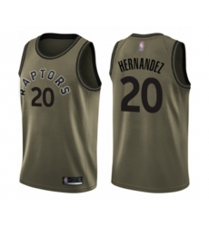 Toronto Raptors #20 Dewan Hernandez Swingman Green Salute to Service Basketball Jersey