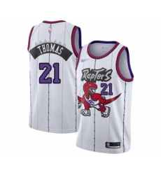 Toronto Raptors #21 Matt Thomas Swingman White Hardwood Classics Basketball Jersey