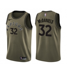 Toronto Raptors #32 KJ McDaniels Swingman Green Salute to Service NBA Jersey