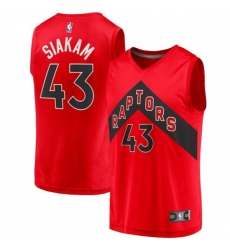 Toronto Raptors #43 Pascal Siakam Fanatics Branded Red 2020-21 Fast Break Player Jersey