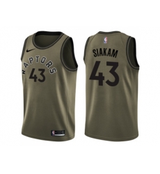 Toronto Raptors #43 Pascal Siakam Green Salute to Service NBA Swingman Jersey