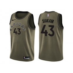 Toronto Raptors #43 Pascal Siakam Green Salute to Service NBA Swingman Jersey