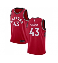 Toronto Raptors #43 Pascal Siakam Swingman Red Road Basketball Jersey - Icon Edition