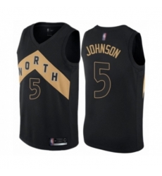 Toronto Raptors #5 Stanley Johnson Swingman Black Basketball Jersey - City Edition
