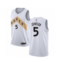 Toronto Raptors #5 Stanley Johnson Swingman White Basketball Jersey - City Edition