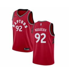 Toronto Raptors #92 Lucas Nogueira Swingman Red Road Basketball Jersey - Icon Edition