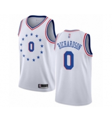 Philadelphia 76ers #0 Josh Richardson White Swingman Jersey - Earned Edition