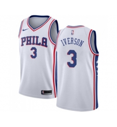 Philadelphia 76ers #3 Allen Iverson Swingman White Home NBA Jersey - Association Edition