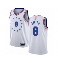 Philadelphia 76ers #8 Zhaire Smith White Swingman Jersey - Earned Edition