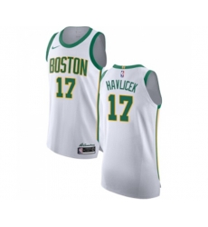 Boston Celtics #17 John Havlicek Authentic White Basketball Jersey - City Edition
