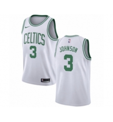 Boston Celtics #3 Dennis Johnson Authentic White NBA Jersey - Association Edition
