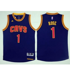 Cleveland Cavaliers #1 Derrick Rose Navy Blue Alternate Stitched NBA Jersey