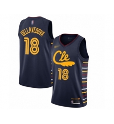 Cleveland Cavaliers #18 Matthew Dellavedova Authentic Navy Basketball Jersey - 2019-20 City Edition