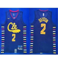 Cleveland Cavaliers #2 Collin Sexton Navy Blue 2020 City Edition NBA Swingman Jersey