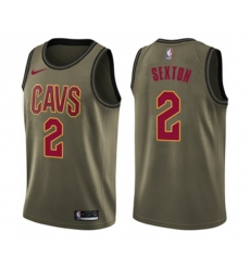 Cleveland Cavaliers #2 Collin Sexton Swingman Green Salute to Service NBA Jersey