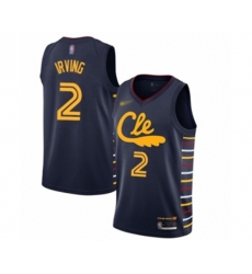 Cleveland Cavaliers #2 Kyrie Irving Authentic Navy Basketball Jersey - 2019-20 City Edition