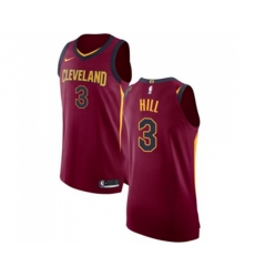 Cleveland Cavaliers #3 George Hill Authentic Maroon NBA Jersey - Icon Edition