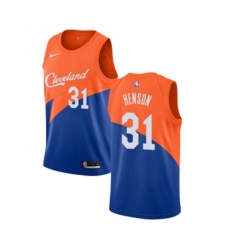 Cleveland Cavaliers #31 John Henson Authentic Blue Basketball Jersey - City Edition