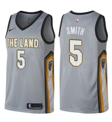 Cleveland Cavaliers #5 J.R. Smith Swingman Gray NBA Jersey - City Edition