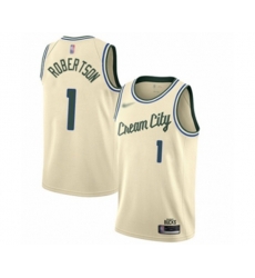 Milwaukee Bucks #1 Oscar Robertson Swingman Cream Basketball Jersey - 2019-20 City Edition