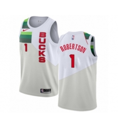 Milwaukee Bucks #1 Oscar Robertson White Swingman Jersey - Earned Edition