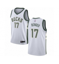 Milwaukee Bucks #17 Dragan Bender Swingman White Basketball Jersey - Association Edition