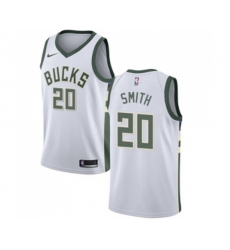 Milwaukee Bucks #20 Jason Smith Authentic White Basketball Jersey - Association Edition
