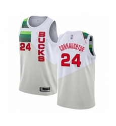 Milwaukee Bucks #24 Pat Connaughton White Swingman Jersey - Earned Edition