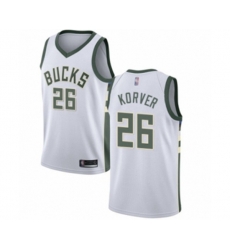 Milwaukee Bucks #26 Kyle Korver Swingman White Basketball Jersey - Association Edition