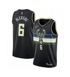 Milwaukee Bucks #6 Eric Bledsoe Swingman Black Finished Basketball Jersey - Statement Edition