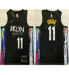 Brooklyn Nets #11 Kyrie Irving NEW Black 2021 City Edition AU Stitched NBA Jersey