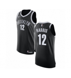 Brooklyn Nets #12 Joe Harris Authentic Black NBA Jersey - Icon Edition