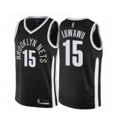 Brooklyn Nets #15 Timothe Luwawu Authentic Black Basketball Jersey - City Edition