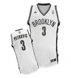 Brooklyn Nets #3 Drazen Petrovic Swingman White Home NBA Jersey