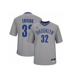 Brooklyn Nets #32 Julius Erving Authentic Gray Alternate NBA Jersey