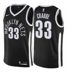 Brooklyn Nets #33 Allen Crabbe Authentic Black NBA Jersey - City Edition